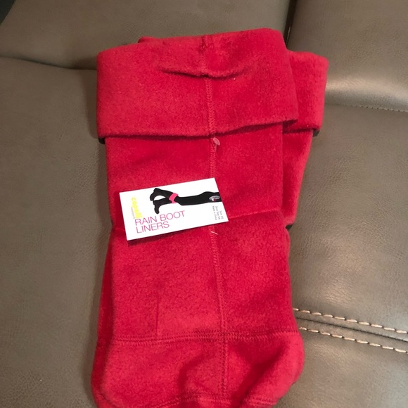 Red Fleece Boot Liners - Picture 2 of 4